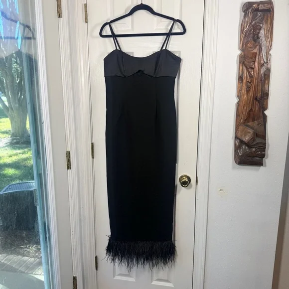 Likely KALANI‎ DRESS Black cut out detail feathers 8 - Picture 5 of 9